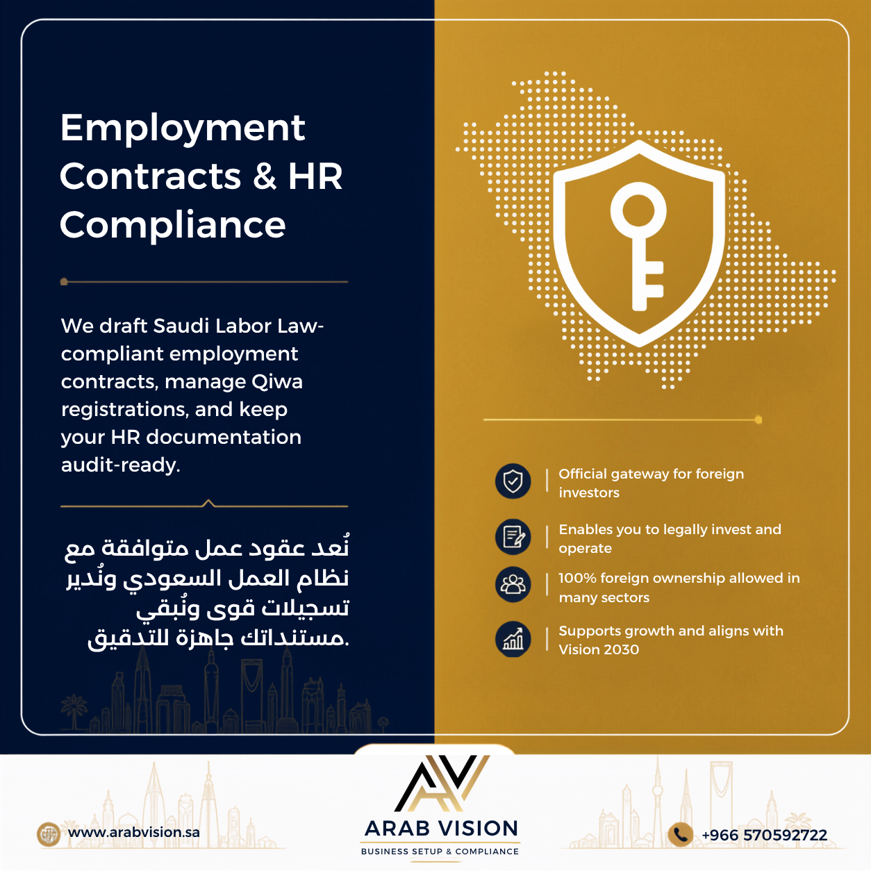 Arab Vision Service Posts sample