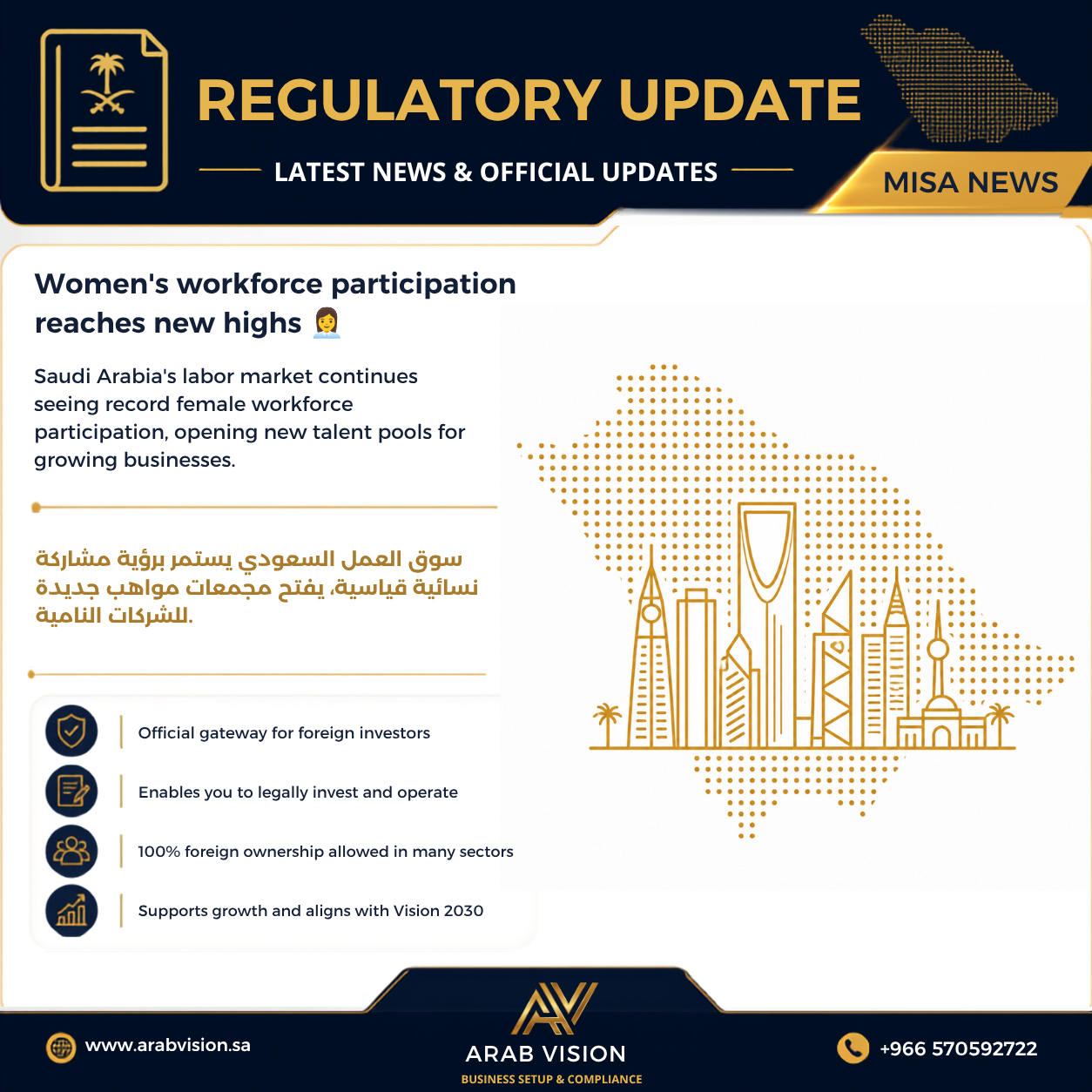 Arab Vision News & Regulatory Updates sample